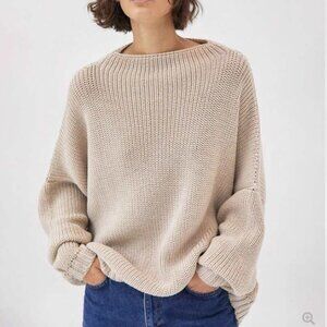 The Knotty Ones Laumes Beige Sweater Small
